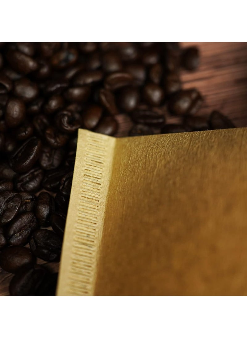 Oasisgalore 100-Pack V-Shaped Unbleached Paper Coffee Filters for V60 Coffee Maker - Disposable Cone Drip (2-4 Servings) - Image 5