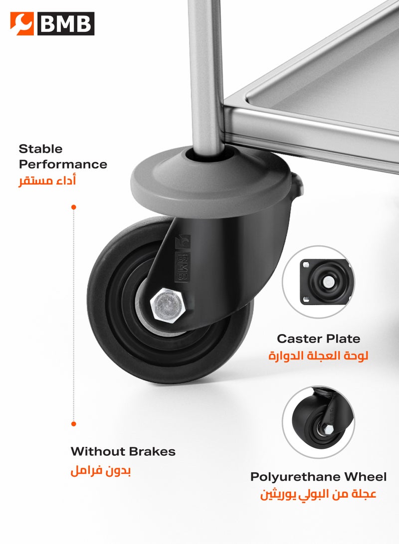 LAWAZIM 2.5-inch Plate Swivel Caster Wheels Set of 4 Heavy Duty, Load Capacity 1600lbs, Low Gravity Center Black Extra Width Caster Swivel, Durable & Quiet & Sturdy Nylon Wheels for Industrial - Image 3