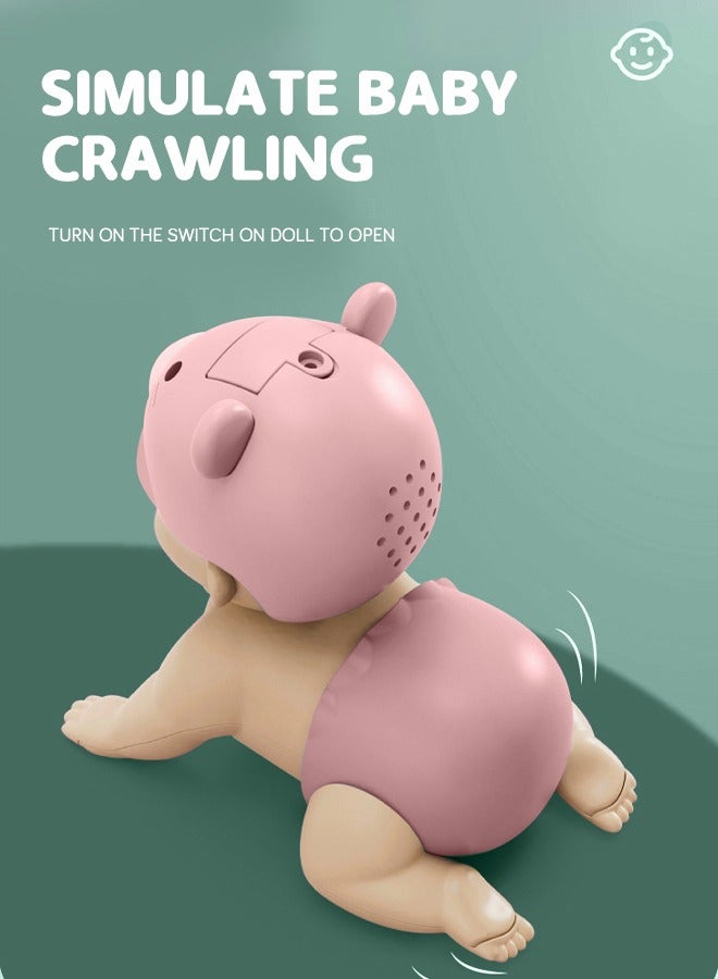 GROIC Crawling Doll Baby Dolls Music Gifts Infant Toy, Baby Gift Kid Toy Baby Toys Baby Doll Toy for Kids Toys for Kids Adorable Electric Doll Child Plastic Climbing Baby Toddler - Image 4