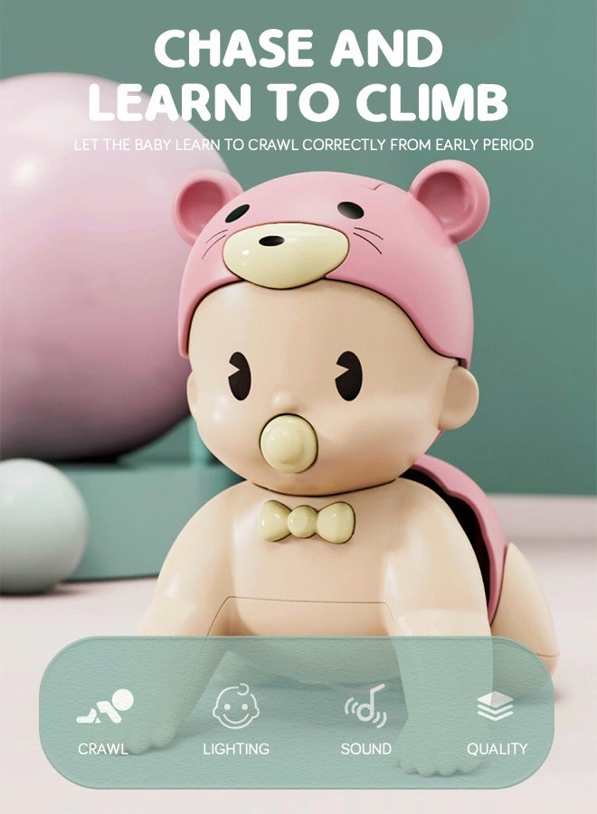 GROIC Crawling Doll Baby Dolls Music Gifts Infant Toy, Baby Gift Kid Toy Baby Toys Baby Doll Toy for Kids Toys for Kids Adorable Electric Doll Child Plastic Climbing Baby Toddler - Image 2