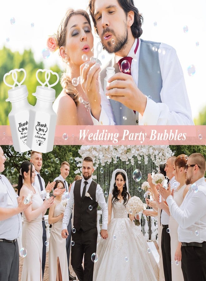 Realspring 102 Pcs Wedding Mini Bubble Gifts with 100 Mini Double Heart Bubble & Acrylic Wedding Display Board & Stand - Image 2