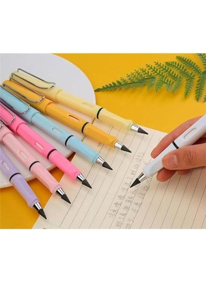 Forever Pencils 6 Pencils, Long Lasting Pencil, Magic Infinity Pencils with Eraser, Cute Long Lasting Inkless Pencil for Kids for Writing, Drawing (6 Pencils) - Image 1