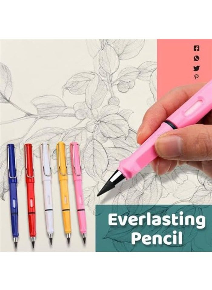 Forever Pencils 6 Pencils, Long Lasting Pencil, Magic Infinity Pencils with Eraser, Cute Long Lasting Inkless Pencil for Kids for Writing, Drawing (6 Pencils) - Image 3
