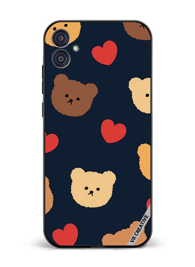 VR CREATIVE Protective Case Cover For Samsung Galaxy M04/F04 Teddy Face Design Multicolour - Image 1