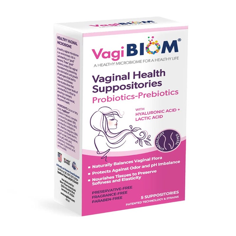 VagiBiom تحاميل فاجي بايوم لبكتيريا حمض اللاكتيك توازن الفلورا الميكروبية والتحكم في الروائح نظام توازن وتغذية الفلورا الصحية خالية من البارابين وخالية من المواد الحافظة - Image 3