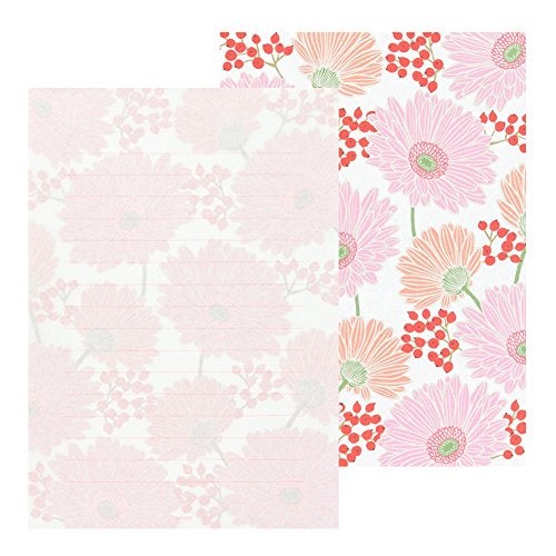 Midori 20487006 Stationery Paper A5 Washi, Gerbera Pattern - Image 2