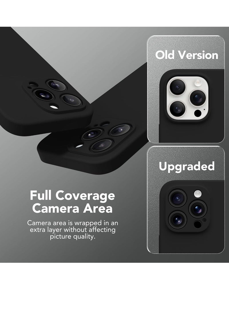 MUNTAQI Strong Magnetic for iPhone 15 Pro Max Case Silicone, Compatible with MagSafe, [Camera Protection][2X Screen Protectors]Slim Protective Phone Case, Soft Anti-Scratch Microfiber Lining, Black - Image 3