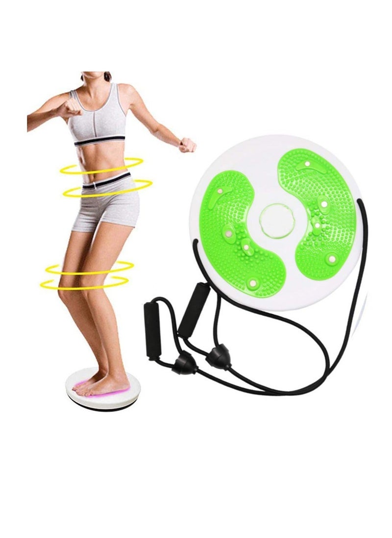 Generic - Waist Twisting Board, Twister Board, New Generation of Waist Twisting Disc, with 8 Magnets Fitness Twister with Handles Trims Waist Arms Hips and Thighs (Green) - Image 1