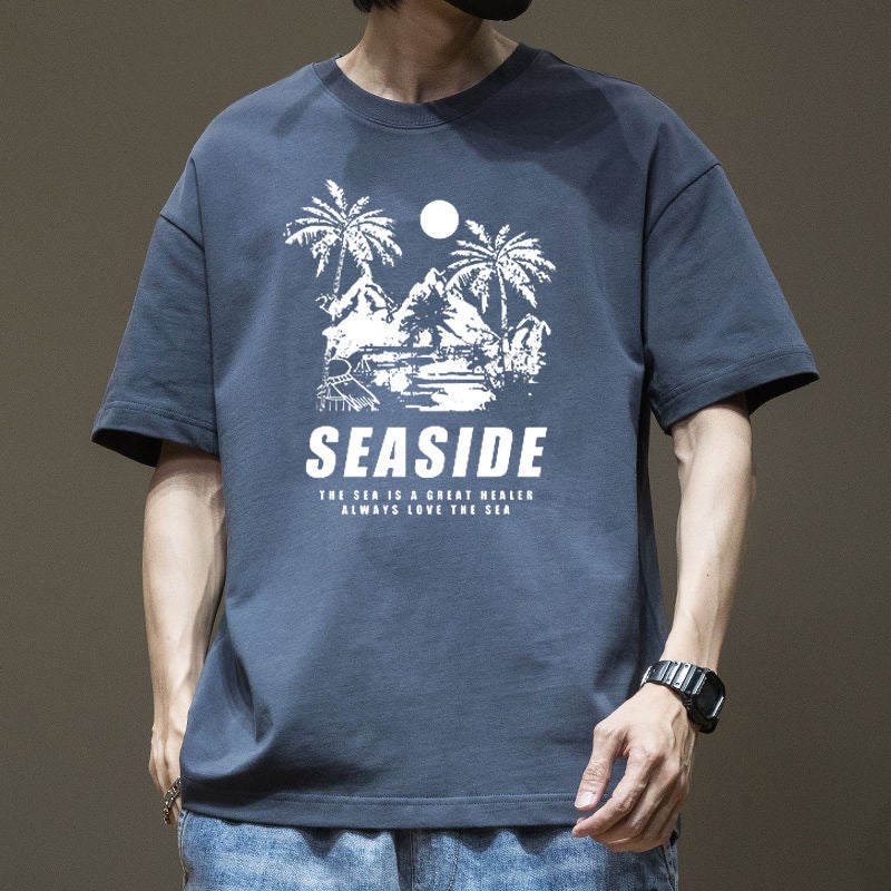 Trendy Heavyweight Short-Sleeve T-Shirt for Men, New Summer Style, Loose Fit, Crew Neck Top - Image 4