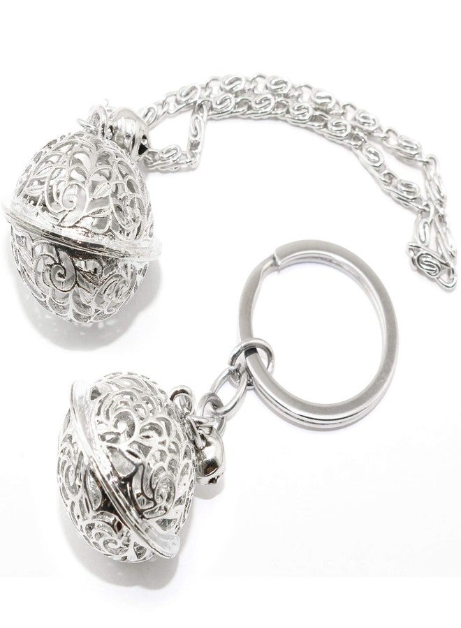 Lind Kitchen 2PCS Jingle Chain Bells and Keychain Bell, DIY Bells for Christmas Festival Decoration Pendant Keychain Hollow Bell, Home Decoration - Image 1