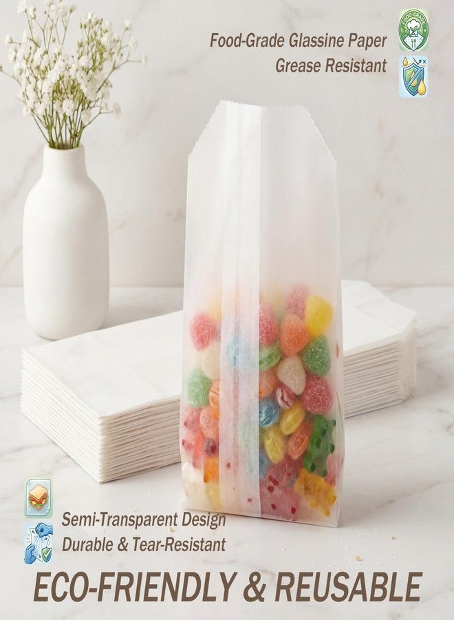 Marspark 1000 Pcs Mini Glassine Wax Paper Bags 2 x 3 1/2 Inch Small Flat Semi Clear Envelopes Paper Bags Bulk for Shop Retail, Seeds, Candles, Candies, Cookie Packaging, Desserts Baked Goods Wrappers - Image 2