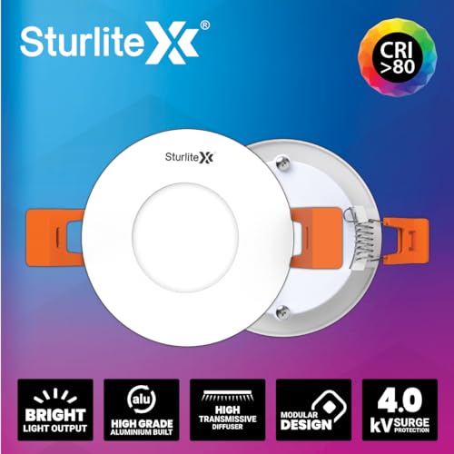 Sturlite Eco LYF 4W Round LED Downlight| 6500K Cool White Color Temperature| 280 Lumens with CRI Tech for Various Ceiling Types and Rooms - (Pack of 2) - Image 4