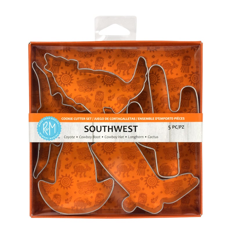 R&M RM International Southwest Cookie Cutters Cactus Coyote Cowboy Boot Hat Longhorn 5Piece Set 