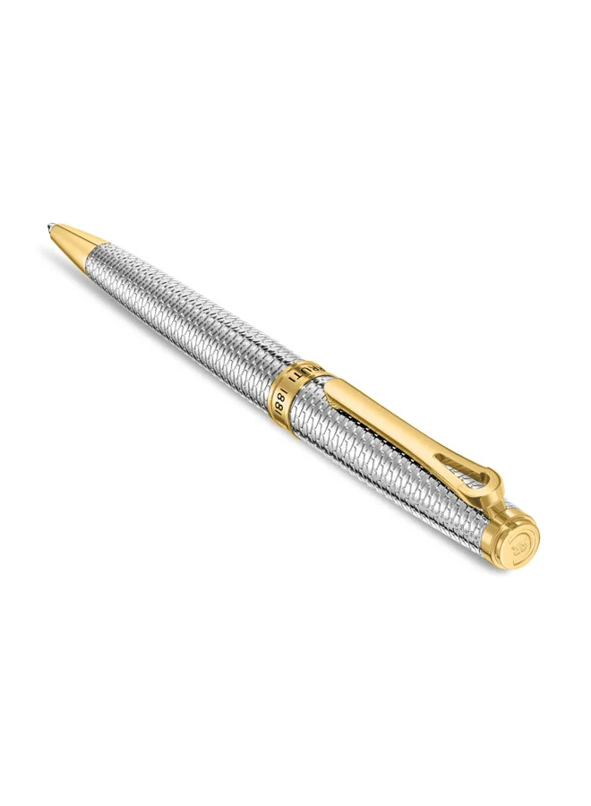 CERRUTI 1881 Giovanni Gold Plated Trims Twist Ballpoint Pen for Men, Blue Ink