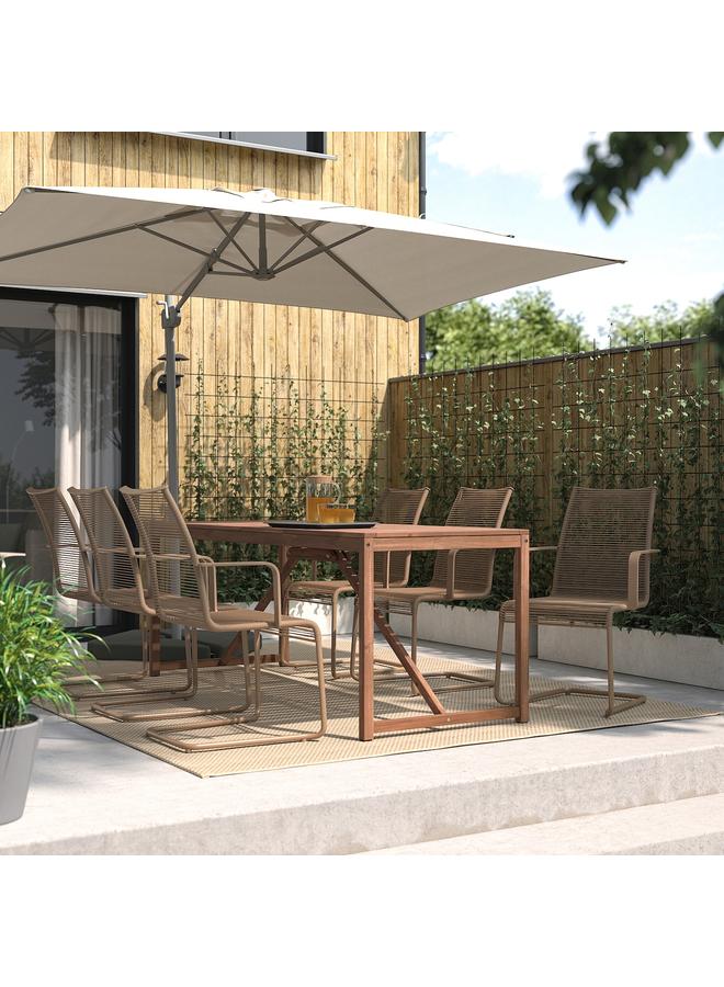 erorex Chair With Armrests, Outdoor, Brown - Image 4