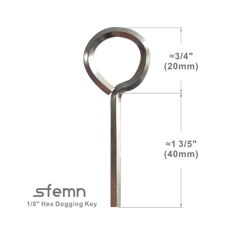 Sfemn 1/8 Standard Hex Dogging Key With Full Loop Allen Wrench Door Key For Push Bar Panic Exit Devices Solid Metal - 10 Packs - Image 4