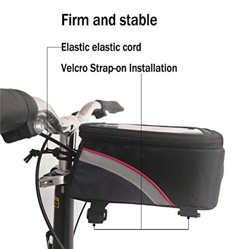 serveuttam Cycle Bag - Bicycle Mobile Phone Bag with Touch Sensitivity | Smartphone Pouch for Bike Frame Water Resistant | Trek Ride Travel Bag Waterproof Mobile Holder 7 Iinch (7" Cycle Bag) - Image 2