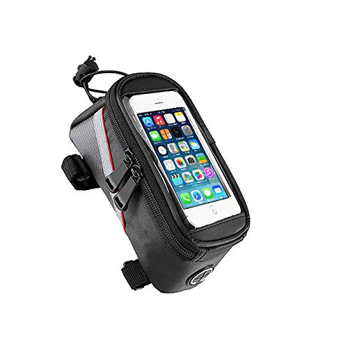 serveuttam Cycle Bag - Bicycle Mobile Phone Bag with Touch Sensitivity | Smartphone Pouch for Bike Frame Water Resistant | Trek Ride Travel Bag Waterproof Mobile Holder 7 Iinch (7" Cycle Bag) - Image 1