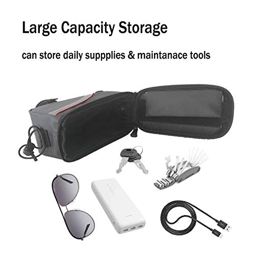 serveuttam Cycle Bag - Bicycle Mobile Phone Bag with Touch Sensitivity | Smartphone Pouch for Bike Frame Water Resistant | Trek Ride Travel Bag Waterproof Mobile Holder 7 Iinch (7" Cycle Bag) - Image 4