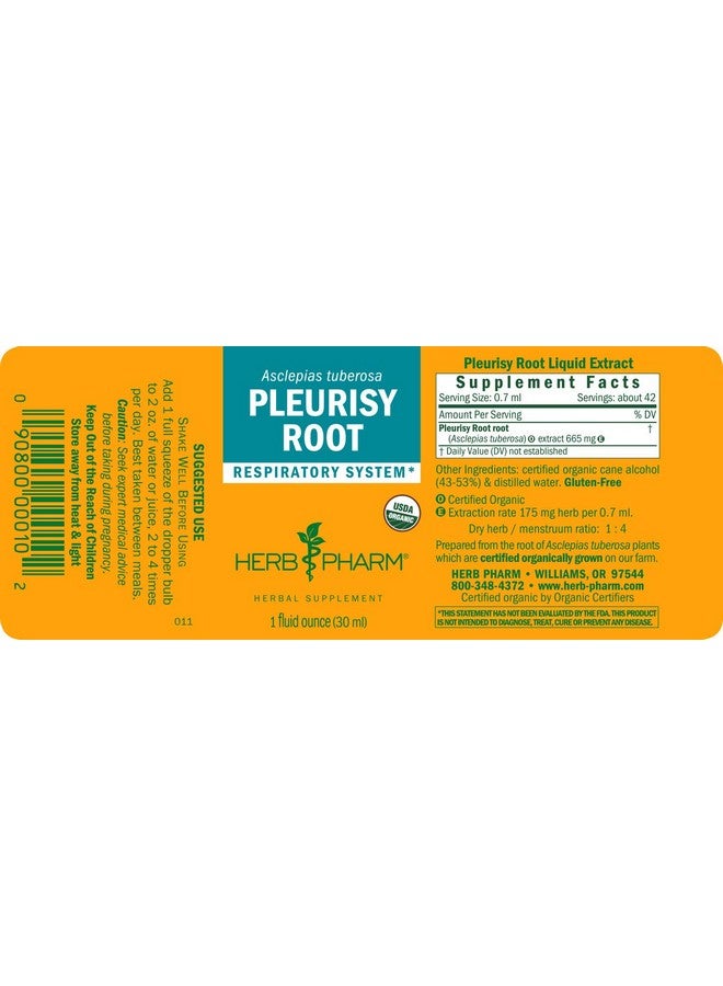 Herb Pharm Certified Organic Pleurisy Root Liquid Extract for Respiratory System Support 1 Fl Oz - Image 5