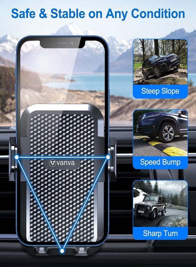 vanva Universal Air Vent Car Mount, [ Big Phones & Thick Case Friendly ] Cell Phone Holder for Car Hands Free Clamp Cradle Vehicle fit for All Apple Smasung Galaxy - Image 2