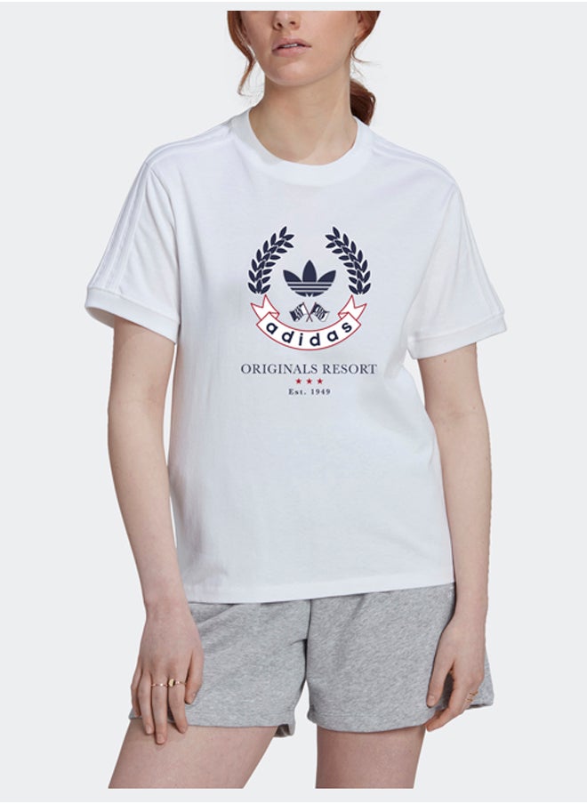 adidas Originals - T-Shirt with Crest Graphic - Image 1