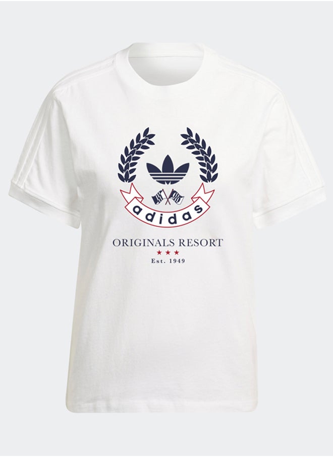 adidas Originals - T-Shirt with Crest Graphic - Image 1