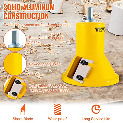 VEVOR Tenon Cutter, 1"/25.4mm & 1.5"/38mm & 2"/50.8mm, with Dual Straight Blades & Button Screws Home Master Kit, Premium Aluminum & Steel Log Furniture Cutter, Commercial Starter’s Tool for Home DIY - Image 3