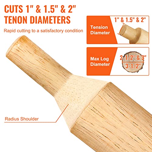VEVOR Tenon Cutter, 1"/25.4mm & 1.5"/38mm & 2"/50.8mm, with Dual Straight Blades & Button Screws Home Master Kit, Premium Aluminum & Steel Log Furniture Cutter, Commercial Starter’s Tool for Home DIY - Image 4