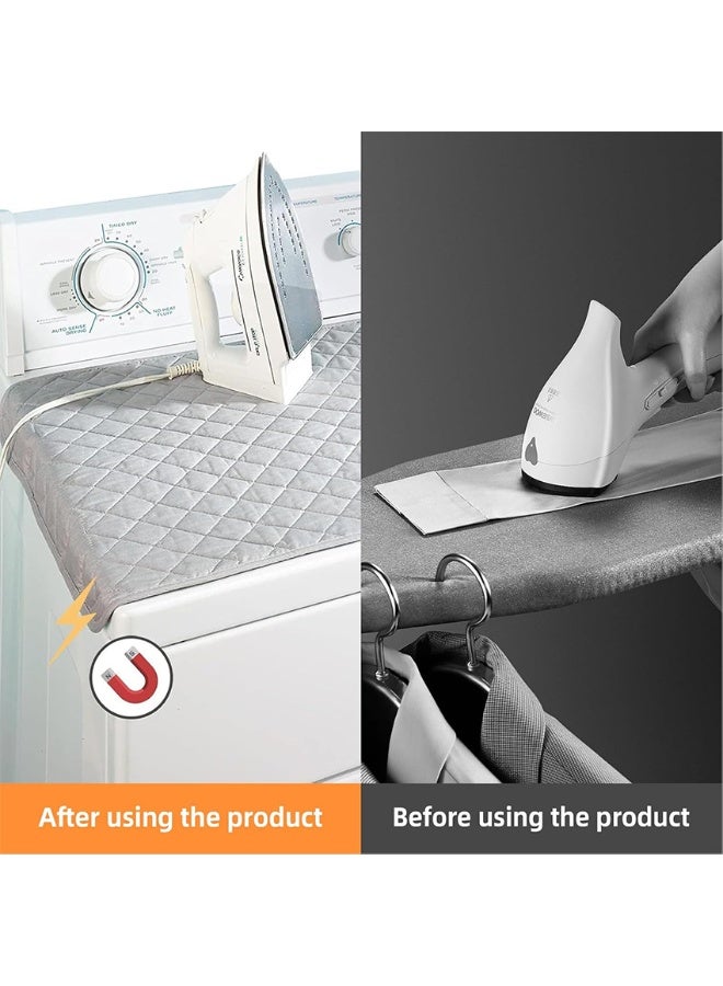 HOMESTAR Magnetic Ironing Mat Blanket, Portable Foldable Ironing Board Alternative | Heat-Resistant Quilted Pad for Washer/Dryer Top, Travel & Small Spaces(33" x 18") - Image 4