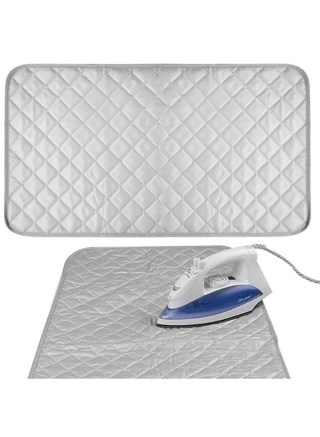 HOMESTAR Magnetic Ironing Mat Blanket, Portable Foldable Ironing Board Alternative | Heat-Resistant Quilted Pad for Washer/Dryer Top, Travel & Small Spaces(33" x 18") - Image 1