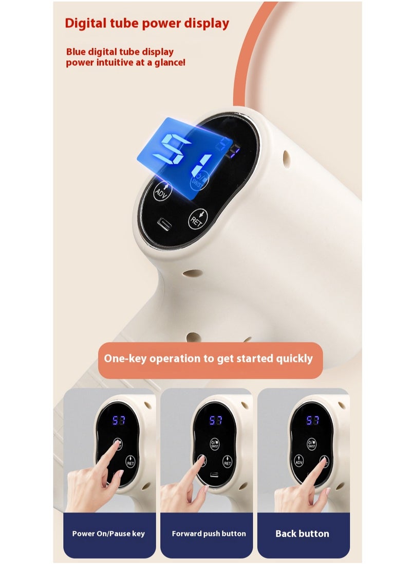 Verci - Small Electric Automatic Noodle Press Machine for Household Use Convenient and Fast Wireless Handheld Charging Model 8 Mode Noodles Pasta Machine for Pasta Lovers White 1300mah - Image 1