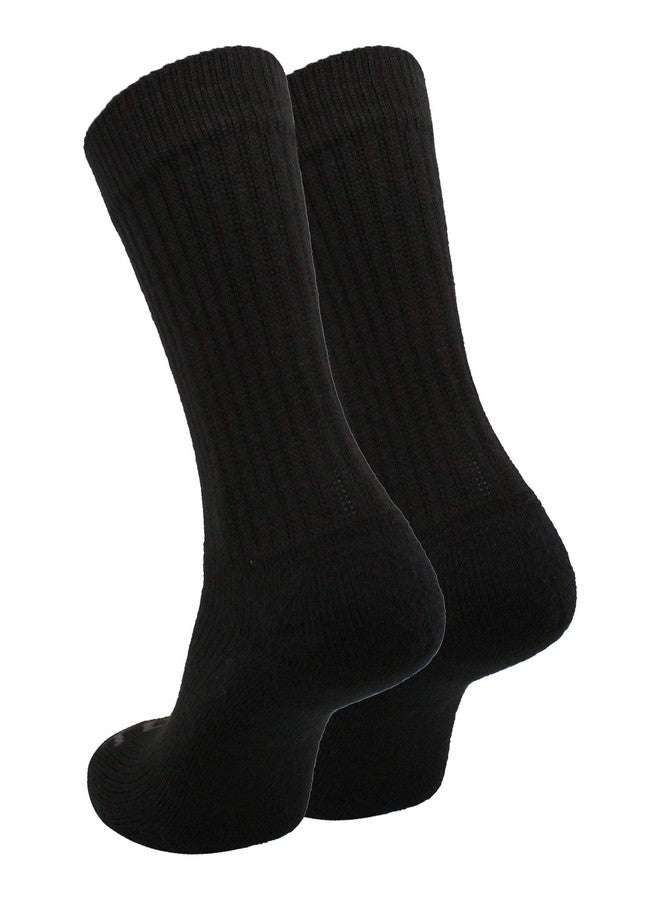 TCK Reacs Acrylic Multisport Crew Socks (Black, Large) - Image 2