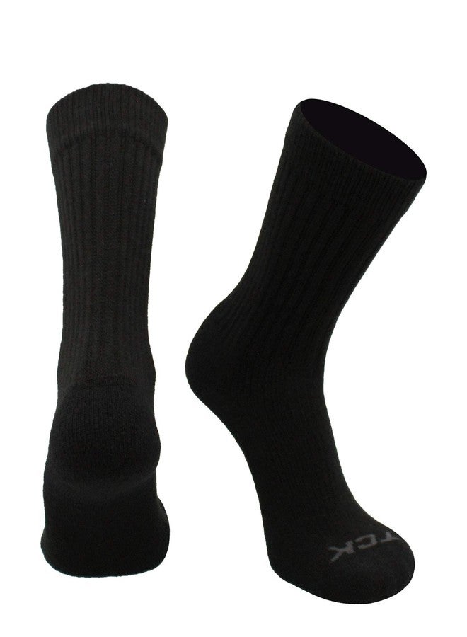 TCK Reacs Acrylic Multisport Crew Socks (Black, Large) - Image 1