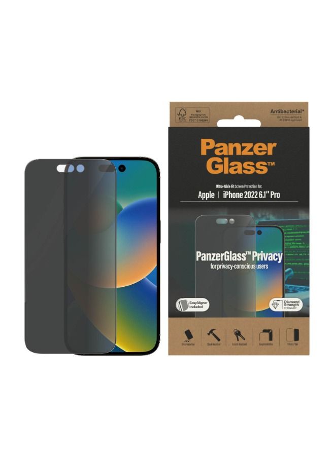 بانزرجلاس بانزر جلاس – واقي شاشة الخصوصية لآيفون ١٤ برو ٢٠٢٢ من بانزر جلاس – إطار أسود - Image 2