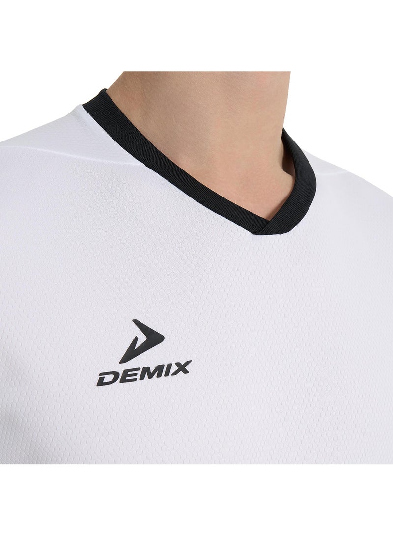 Demix تي شيرت رجالي بيس جاسي أبيض EU 54، ديمكس، قماش موفي ويك المقاوم للرطوبة، مثقب لتهوية جيدة، ملائم ومريح للتدريبات عالية الكثافة - Image 5