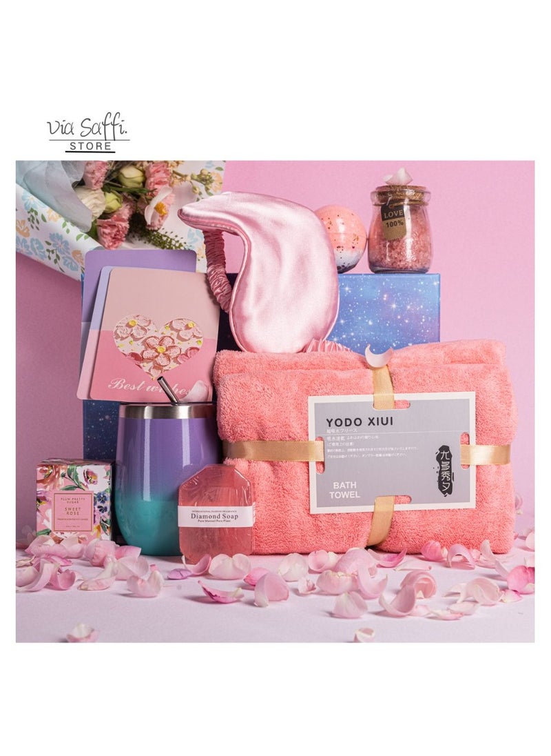 Via Saffi Gifts Basket for Women,Ramadan Birthday Gifts for Women Girlfriend,Spa Gift Set for Women Mom Sister Girls Ladies Girlfriend  - Image 5