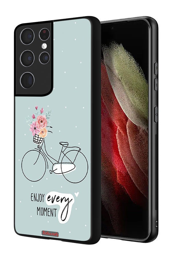 Tolwak Samsung Galaxy S21 Ultra 5G Protective Case Cover Enjoy Every Moment - Image 1