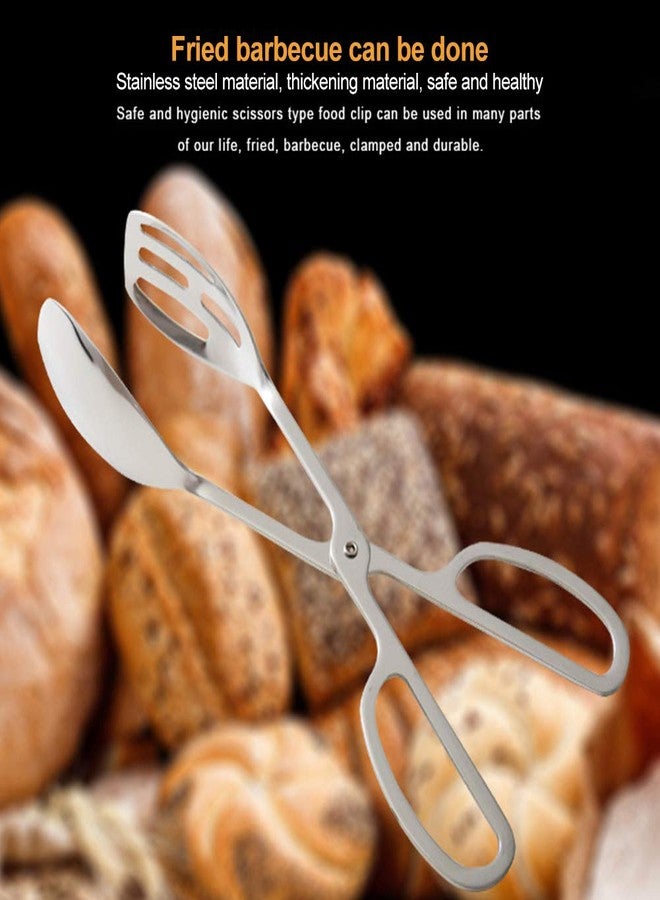 دينبيتيك ملاقط طعام، ملاقط مطبخ من الفولاذ المقاوم للصدأ، ملاقط سلطة للطبخ والشواء والمعجنات والسندويشات والثلج، ملاقط مقص للتقديم - Image 2