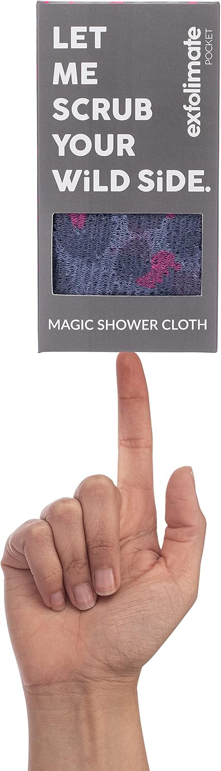 green heart labs ExfoliMATE Magic Exfoliating Shower Cloth Gently Removes Dead Skin for a Youthful Clear Complexion Exotic Animal - Image 3