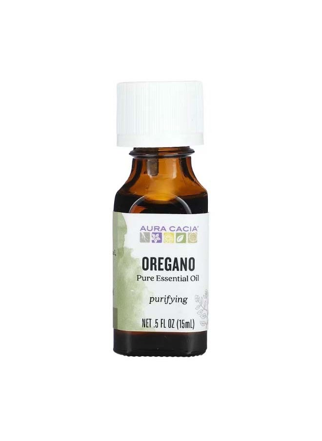 Aura Cacia Pure Essential Oil Oregano 0.5 fl oz 15 ml  - Image 1