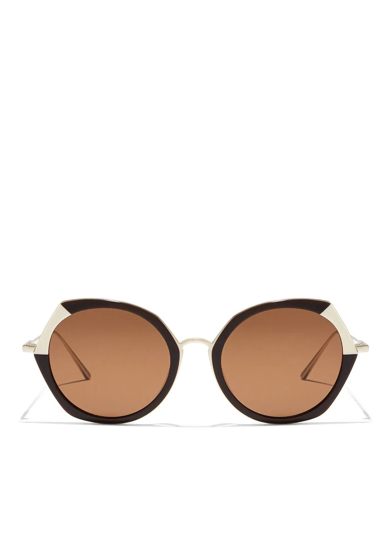 30Sundays MARAIS - La French Collection Women Brown Sunglasses - Frame Material: Metal + Acetate - Lens Color: Brown- Frame Color: Brown - Full Rim