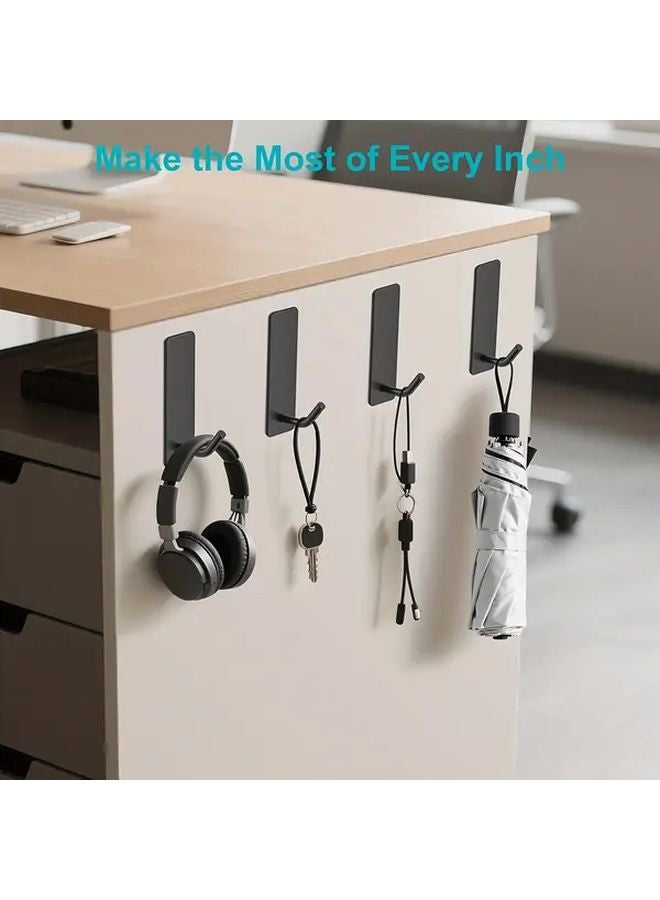 6 قطع من الخطافات اللاصقة الفضية غير القابلة للصدأ، تركيب على الحائط دون الحاجة إلى الحفر - Image 5