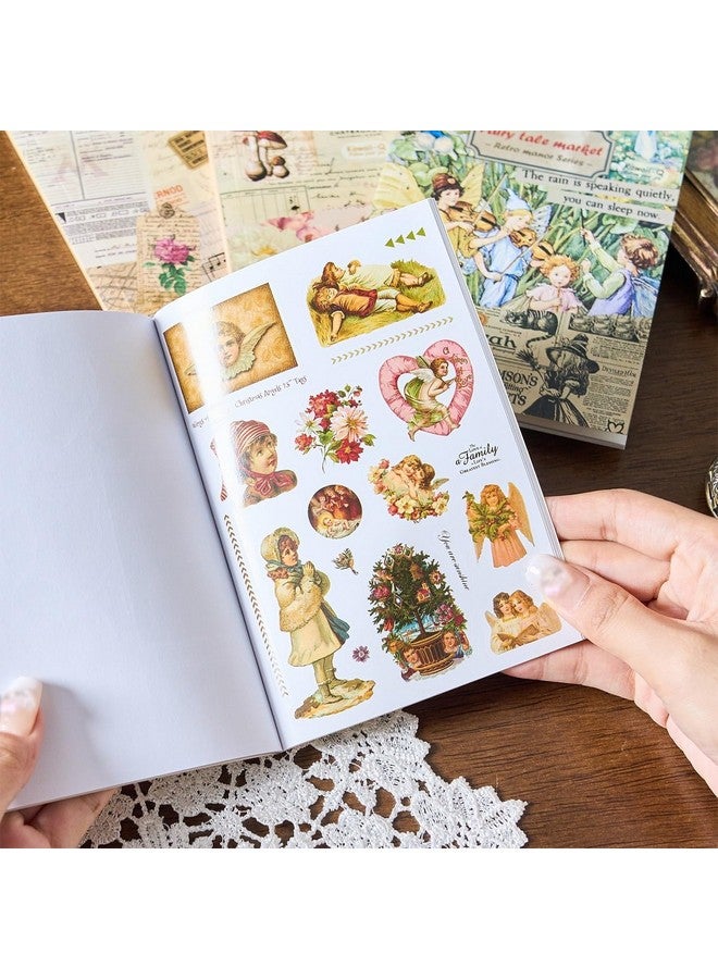 Ngel Vintage Decorative Sticker Book || Paper Cutout & Sticker Book with Paper Sticker || Aesthetic Deco Sticker Book for Scrapbooking & Creative Journaling (Pack of 1) (Flower & Mushroom Book) - Image 4