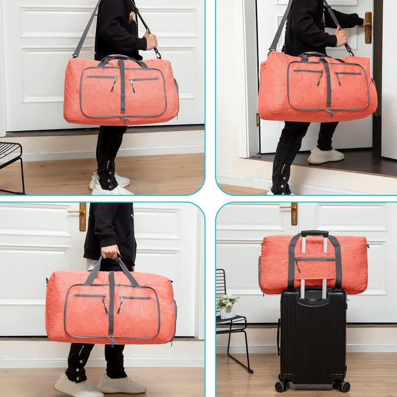 Vomgomfom Travel Duffle Bag for Men, 65L Foldable Travel Duffel Bag with Shoes Compartment Overnight Bag for Men Women Waterproof & Tear Resistant - Image 5