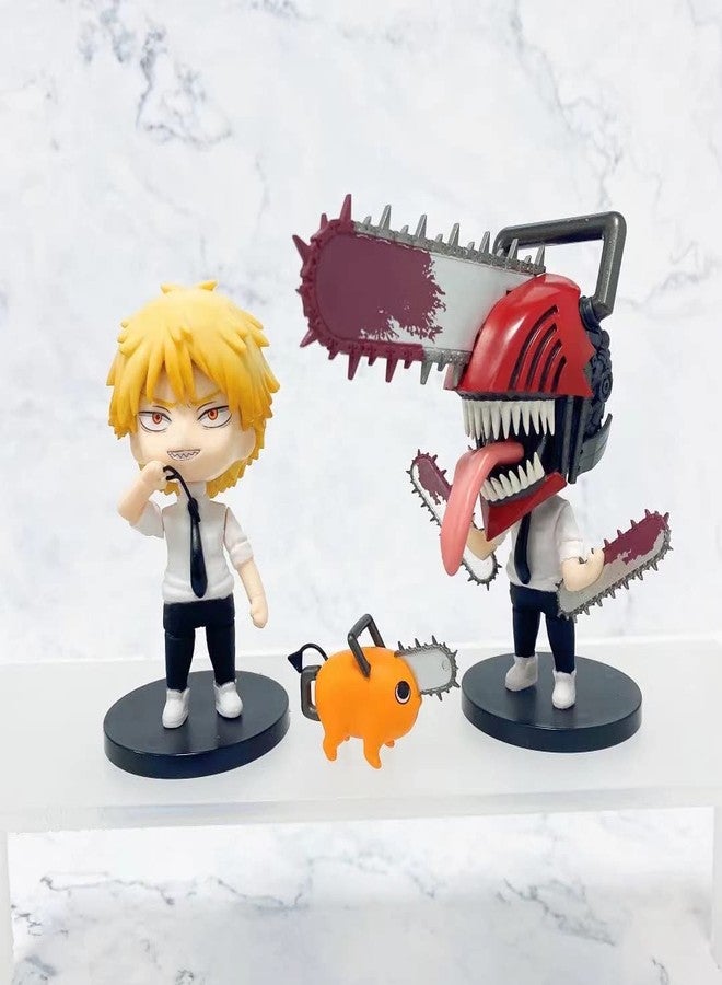 AUGEN Chainsaw Man Set of 6 - B Action Figure Limited Edition for Car Dashboard, Decoration, Cake, Office Desk & Study Table (10cm)(Pack of 6) - Image 4