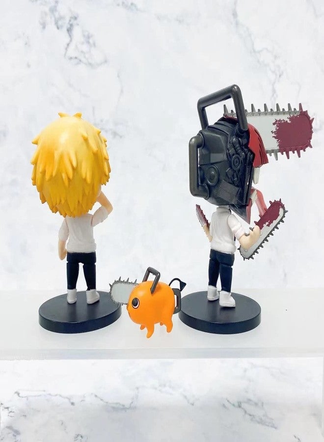 AUGEN Chainsaw Man Set of 6 - B Action Figure Limited Edition for Car Dashboard, Decoration, Cake, Office Desk & Study Table (10cm)(Pack of 6) - Image 5