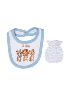 Babies Basic 5 Piece Unisex 100% Cotton Gift Set Include Bib, Romper, Mittens, Cap And Sleepsuit/Jumpsuit- Life Is Better  - Image 5