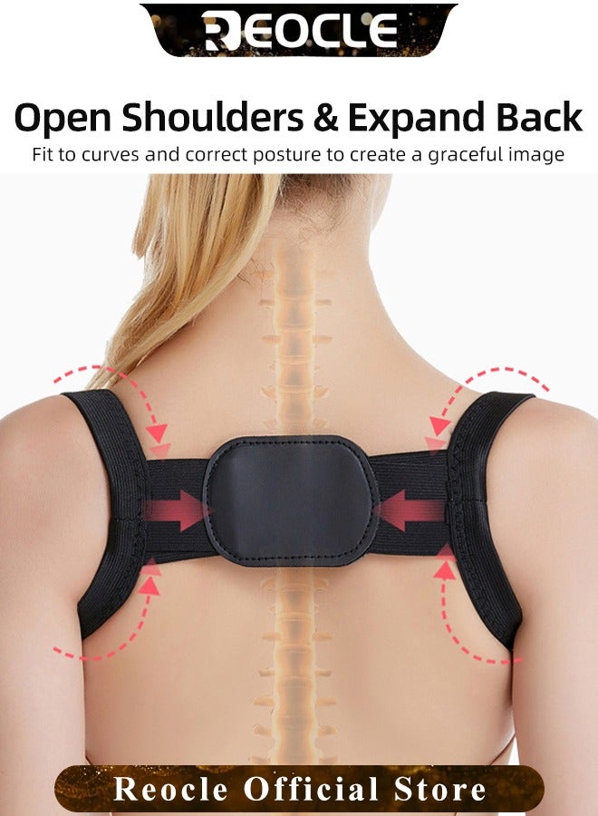 REOCLE Posture Corrector Back Support Brace Posture Corrector Adjustable Upper Back Brace for Clavicle Hunchback Support and Neck Shoulder Upright Straightener for Men and Women - Image 5