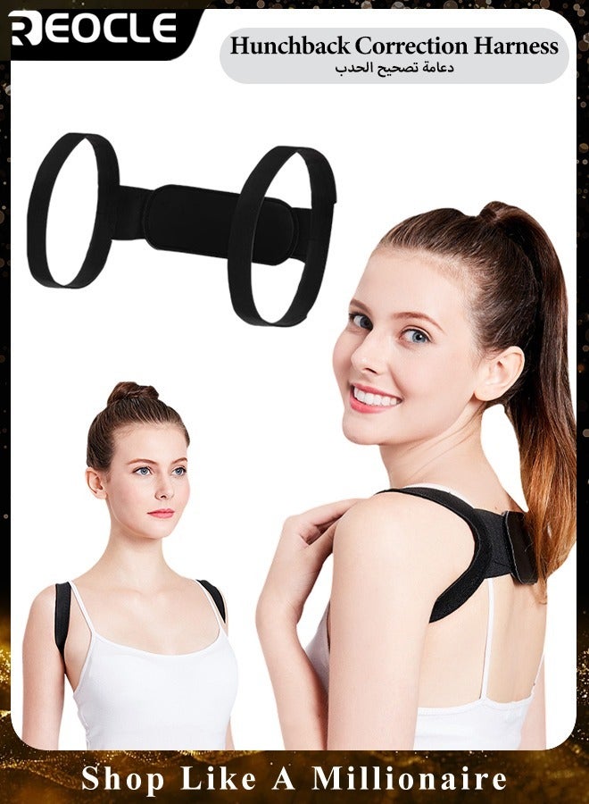 REOCLE Posture Corrector Back Support Brace Posture Corrector Adjustable Upper Back Brace for Clavicle Hunchback Support and Neck Shoulder Upright Straightener for Men and Women - Image 1